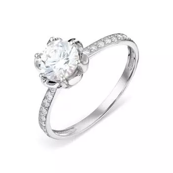 Кольцо с фианитами Premium Линии Любви