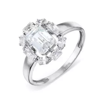 Кольцо с фианитами Premium Линии Любви