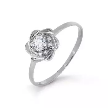 Кольцо с фианитами Premium Линии Любви