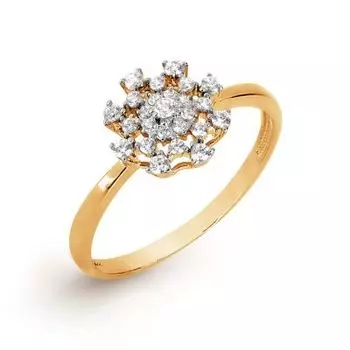 Кольцо с фианитами Premium Линии Любви