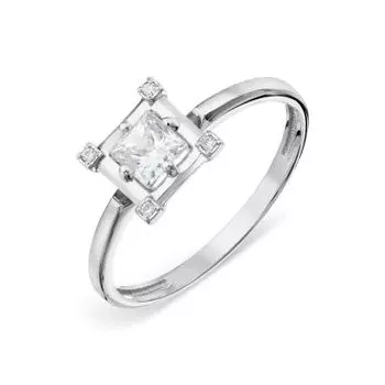 Кольцо с фианитами Premium Линии Любви