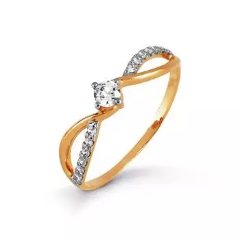 Кольцо с фианитами Premium Линии Любви