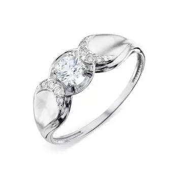 Кольцо с фианитами Premium Линии Любви