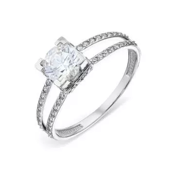 Кольцо с фианитами Premium Линии Любви