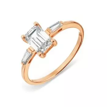 Кольцо с фианитами Premium Линии Любви