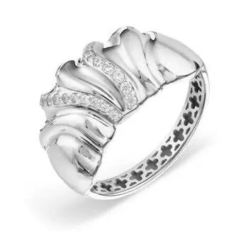 Кольцо с фианитами Premium Линии Любви