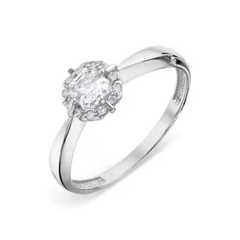 Кольцо с фианитами Premiums Линии Любви