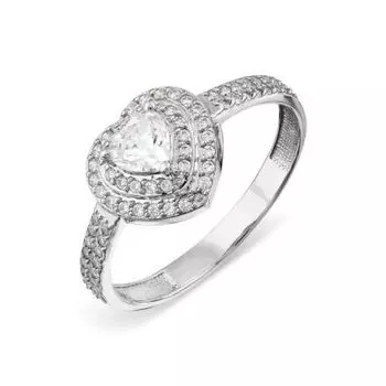 Кольцо с фианитами Premium Линии Любви