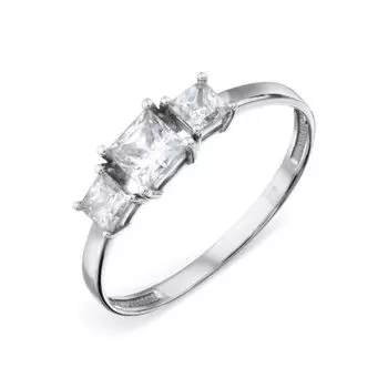 Кольцо с фианитами Premium Линии Любви