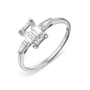 Кольцо с фианитами Premium Линии Любви