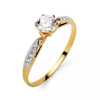 Кольцо с фианитами Premium Линии Любви