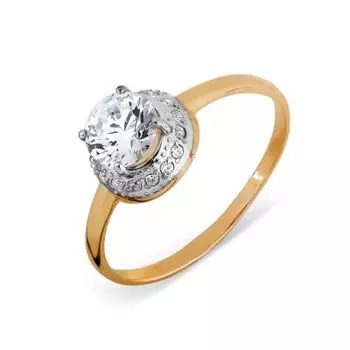 Кольцо с фианитами Premium Линии Любви