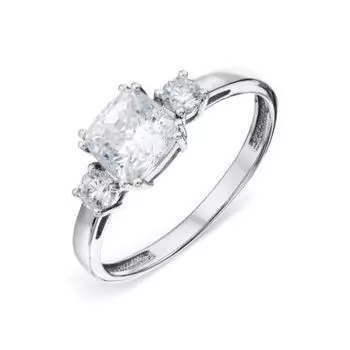 Кольцо с фианитами Premium Линии Любви