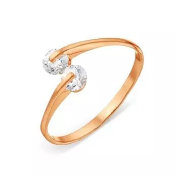 Кольцо с фианитами Premium Линии Любви