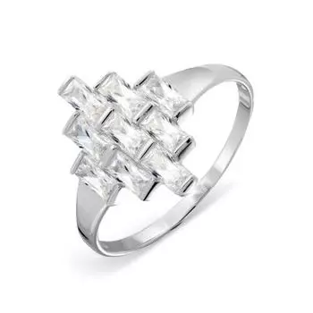 Кольцо с фианитами Premium Линии Любви