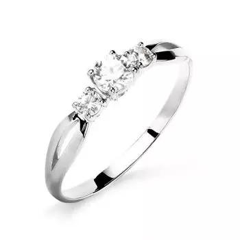 Кольцо с фианитами Premium Линии Любви