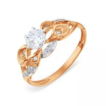 Кольцо с фианитами Premium Линии Любви