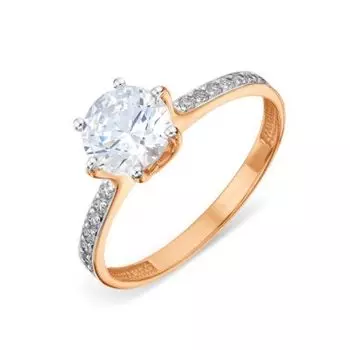 Кольцо с фианитами Premium Линии Любви