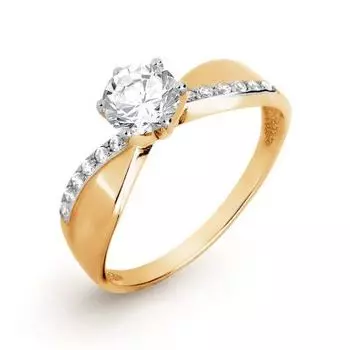 Кольцо с фианитами Premium Линии Любви