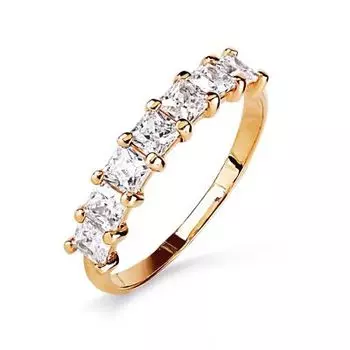 Кольцо с фианитами Premiums Линии Любви