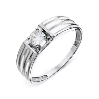 Кольцо с фианитом Линии Любви