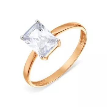 Кольцо с фианитом Линии Любви