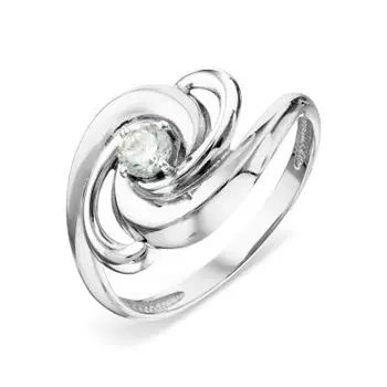 Кольцо с фианитом Линии Любви