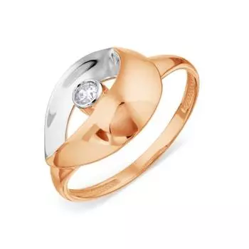 Кольцо с фианитом Линии Любви