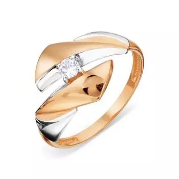 Кольцо с фианитом Линии Любви