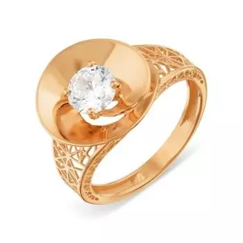 Кольцо с фианитом Линии Любви