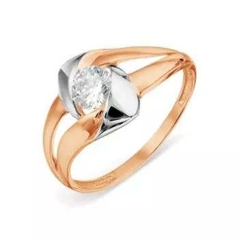 Кольцо с фианитом Линии Любви