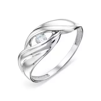 Кольцо с фианитом Линии Любви