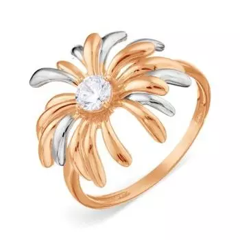 Кольцо с фианитом Линии Любви