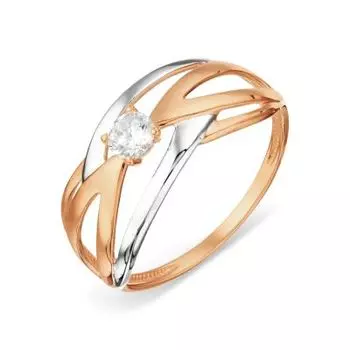 Кольцо с фианитом Линии Любви