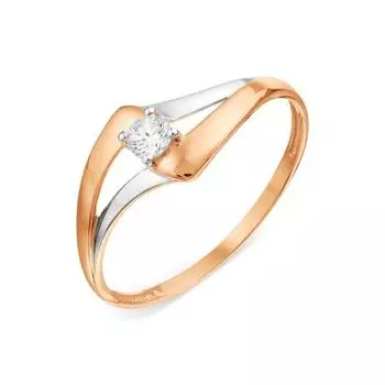 Кольцо с фианитом Линии Любви