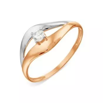 Кольцо с фианитом Линии Любви