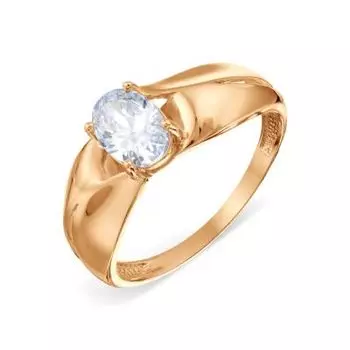 Кольцо с фианитом Линии Любви