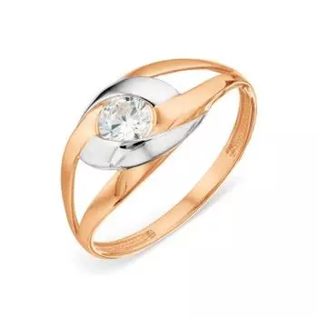 Кольцо с фианитом Линии Любви