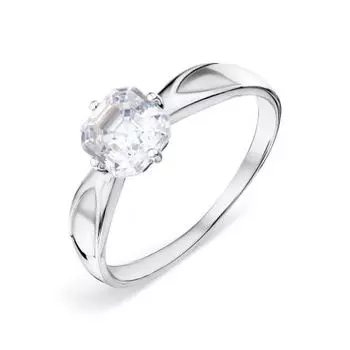 Кольцо с фианитом Линии Любви