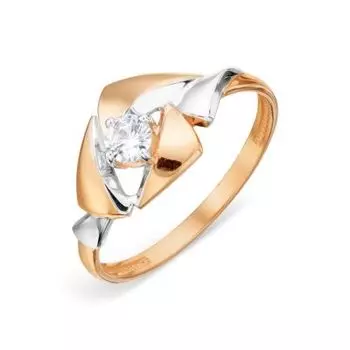 Кольцо с фианитом Линии Любви