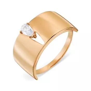 Кольцо с фианитом Линии Любви