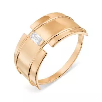 Кольцо с фианитом Линии Любви