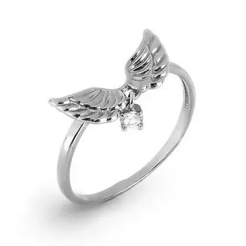 Кольцо с фианитом Линии Любви