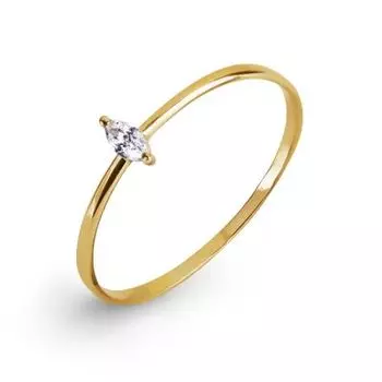 Кольцо с фианитом Линии Любви