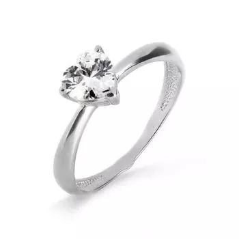 Кольцо с фианитом Линии Любви