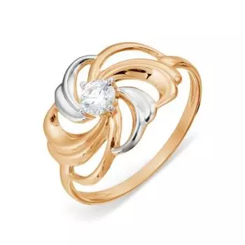 Кольцо с фианитом Линии Любви