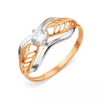 Кольцо с фианитом Линии Любви