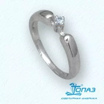 Кольцо с фианитом Линии Любви