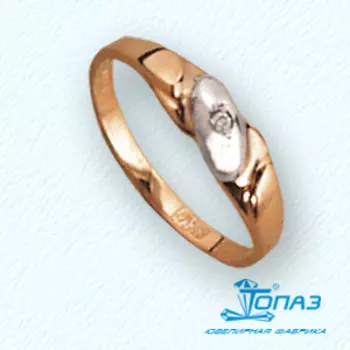 Кольцо с фианитом Линии Любви