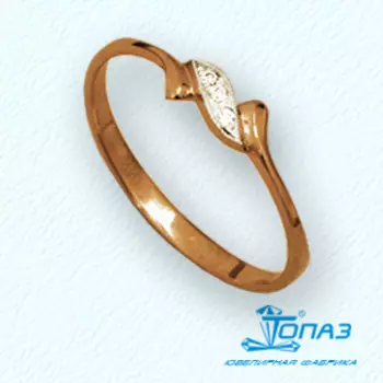 Кольцо с фианитом Линии Любви